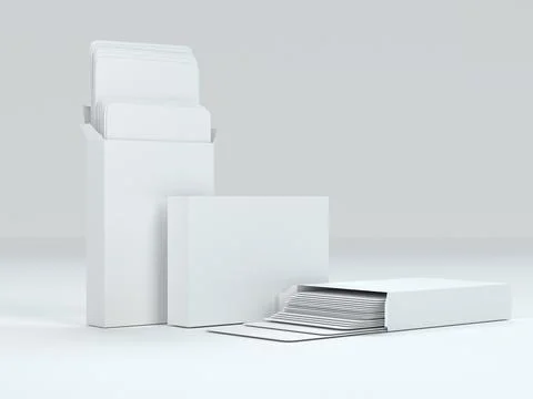 Playing cards mockup deck of playing cards isolated in white table 3D rendering Illustrazione stock