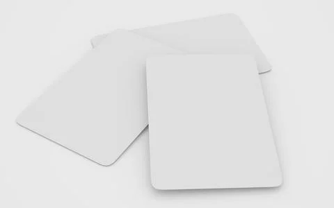 Playing cards mockup deck of playing cards isolated in white table 3D rendering 스톡 일러스트