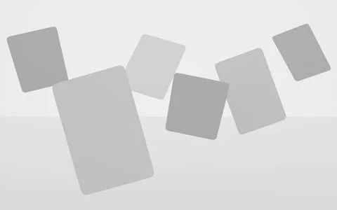 Playing cards mockup deck of playing cards isolated in white background 3D Stock Illustration