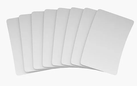 Playing cards mockup deck of playing cards isolated in white background 3D Stock Illustration