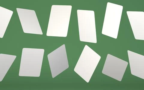 Playing cards mockup deck of playing cards isolated in white background 3D Stock Illustration