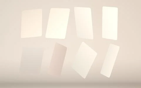 Playing cards mockup deck of playing cards isolated in white background 3D Stock Illustration