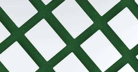 Playing cards mockup, deck of playing cards on green casino carpet. 3D rendering Stockillustratie