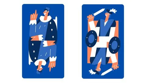 Playing cards modern vector illustration, smartphone sticker Illustrazione stock