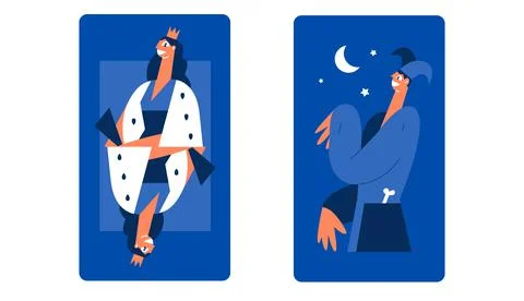 Playing cards modern vector illustration, smartphone sticker Illustrazione stock
