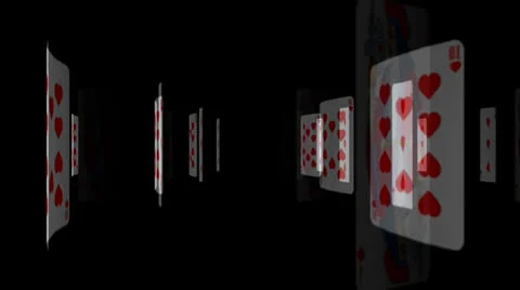 Playing Cards Motion Mapping Stockbeeldmateriaal 24711436