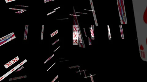 Playing Cards Motion Mapping Stock Footage 24711543