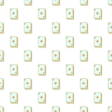 Playing cards pattern, cartoon style Stock Illustration