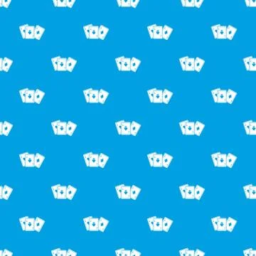 Playing cards pattern seamless blue Stock Illustration