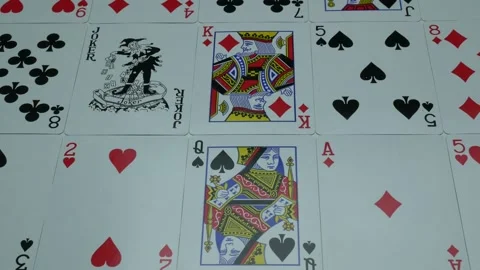 Playing cards for playing poker Stock Footage 89545557