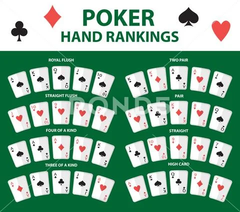 A Royal Straight Flush Playing Cards Poker Hand Stock Photo