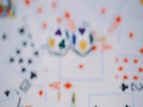 Playing cards scattered on a table Stock Footage 73571524