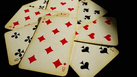Playing cards spinning background. Stock Footage 232309025