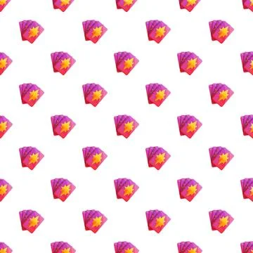 Playing cards with star pattern for game design イラスト素材