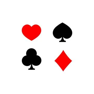 Playing cards suit icon vector on white background Stock Illustration