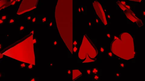 Playing Cards Symbols Motion Mapping Stock Footage 24721113