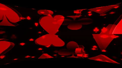 Playing Cards Symbols Motion Mapping Stockbeeldmateriaal 24721117