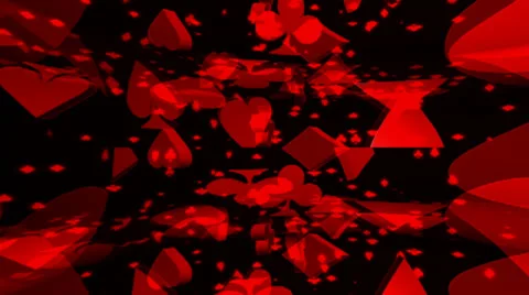 Playing Cards Symbols Motion Mapping Stock Footage 24721129