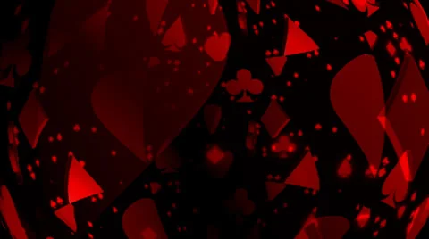Playing Cards Symbols Motion Mapping Stock Footage 24721141