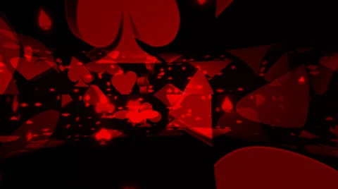 Playing Cards Symbols Motion Mapping Stock Footage 24721175