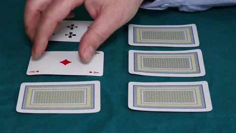 Playing cards on the table Stock Footage 172413451