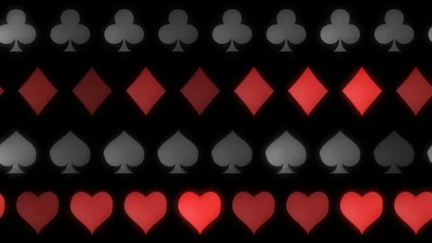 Playing cards tiles with alpha Stock Footage 95318732
