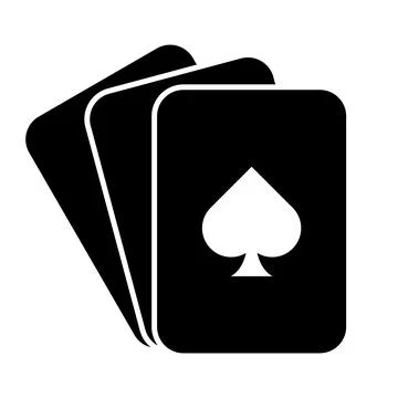 Playing cards vector icon on white background Stock Illustration