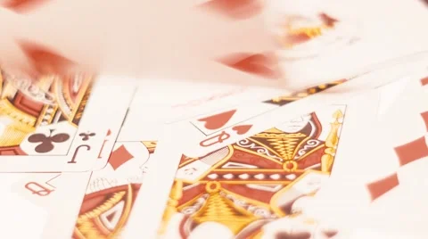 Playing Cards On The White Background Stock Footage 60365013