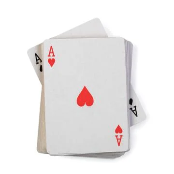 Playing cards on white background Stock Photos