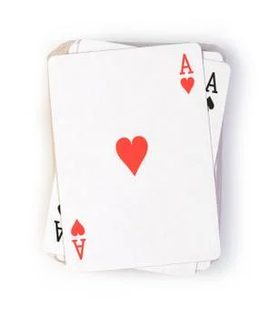 Playing cards on white background Stock Photos