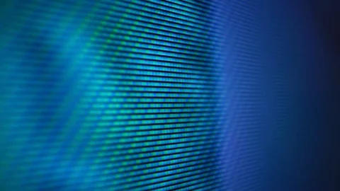 Playing cartoon on LCD screen of TV with glowing pixels Stock-Footage 128829338