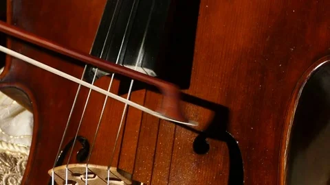 Playing cello, closeup Video stock 73223036
