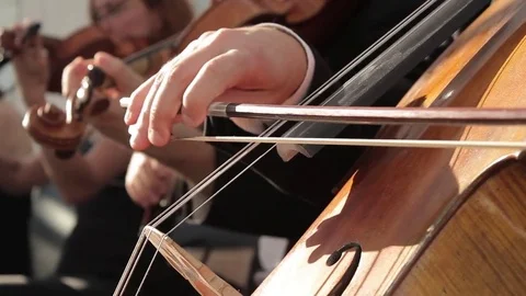 Playing cello Stock Footage 74061853