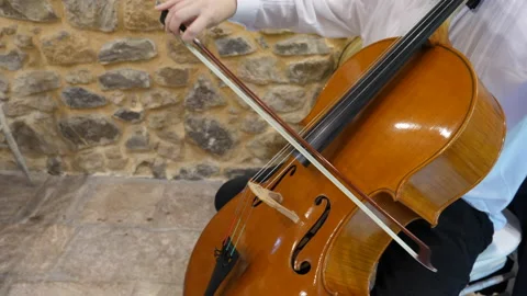 Playing the cello Vídeo Stock 156036132