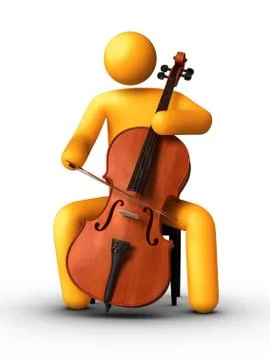 Playing cello Stock Illustration