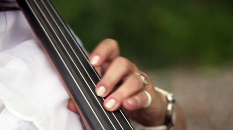 Playing cello or violoncello Stock Footage 46838463