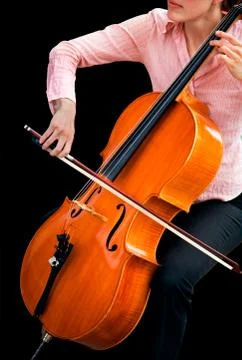 Playing the cello Stock Photos