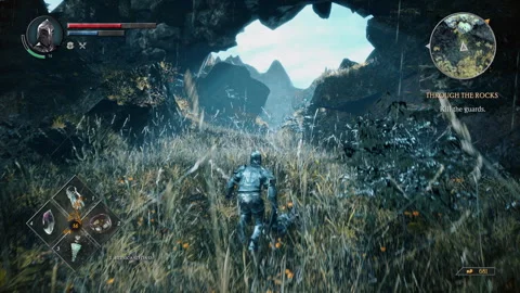 Playing Challenging Level In RPG Video Game And Suffering Defeat On Boss Fight Stock Footage 277645911