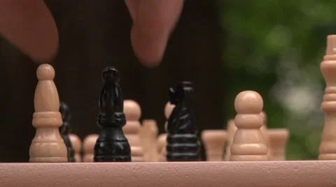 Playing chess Stock Footage 49861293