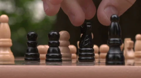Playing chess Stock Footage 49861308