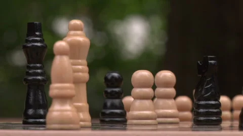 Playing chess Stock Footage 49861336