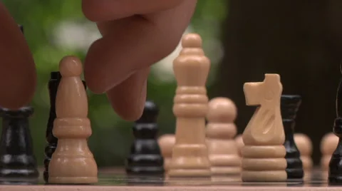 Playing chess Stock Footage 49861364