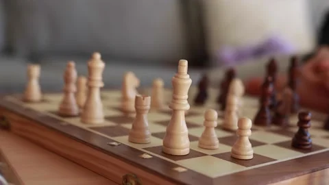 Playing Chess Game Stock Footage 170859534