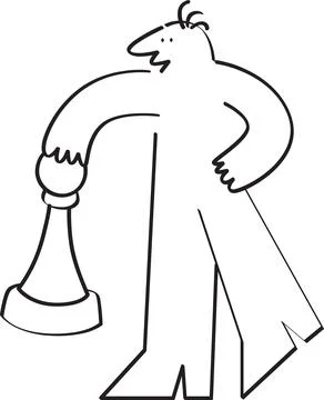 Playing Chess Illustration Stock Illustration