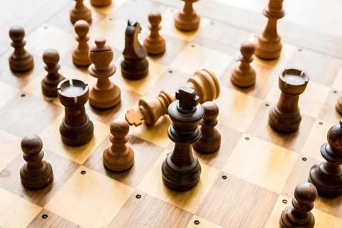 Playing Chess Foto stock