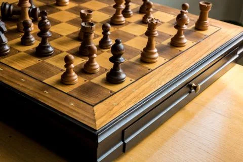 Playing Chess Foto stock