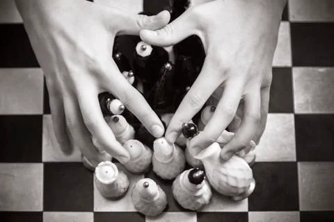 Playing chess Stock Photos