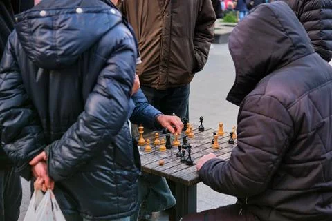 Playing chess Stock Photos