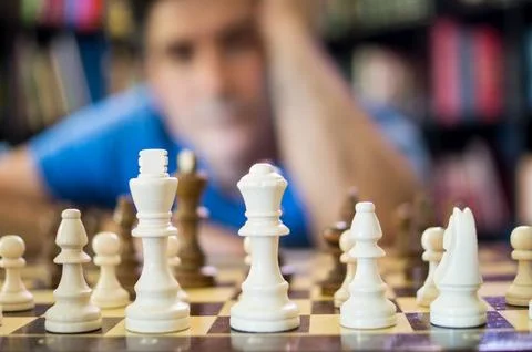 Playing chess Stock Photos