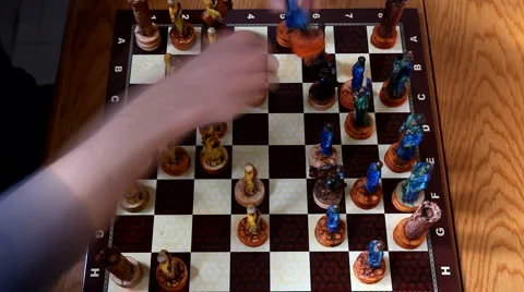 Playing Chess (Time Lapse) HD 1080p Stock Footage
